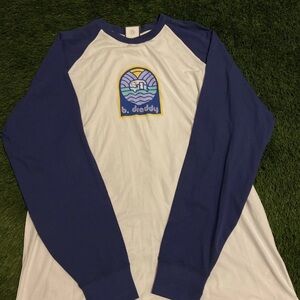 B Draddy Raglan Tshirt Large Mens Say Hey Willie Stretch Pima Regal/white Bdl13